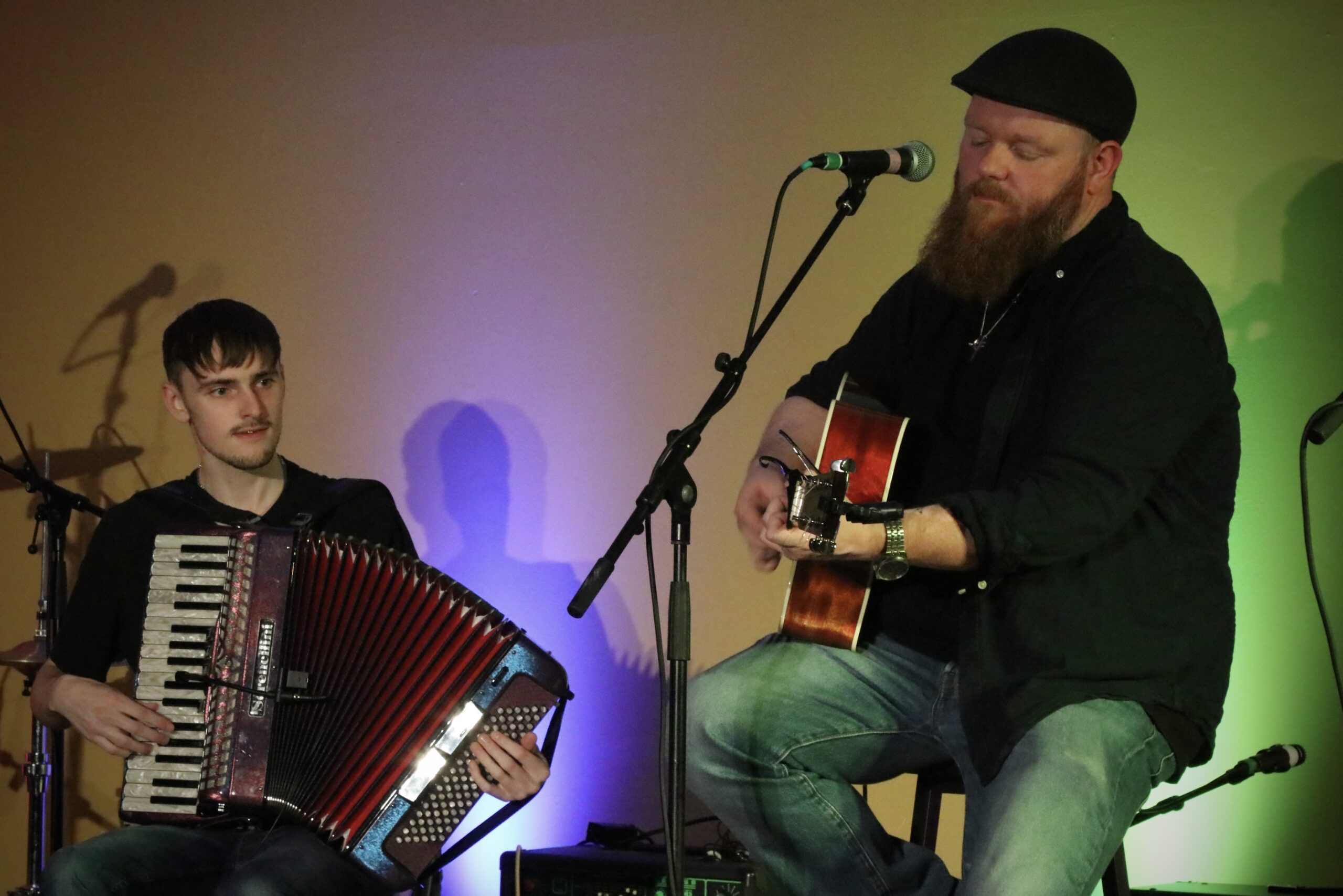John Condron on guitar and Angus accordion at BayFest 2026